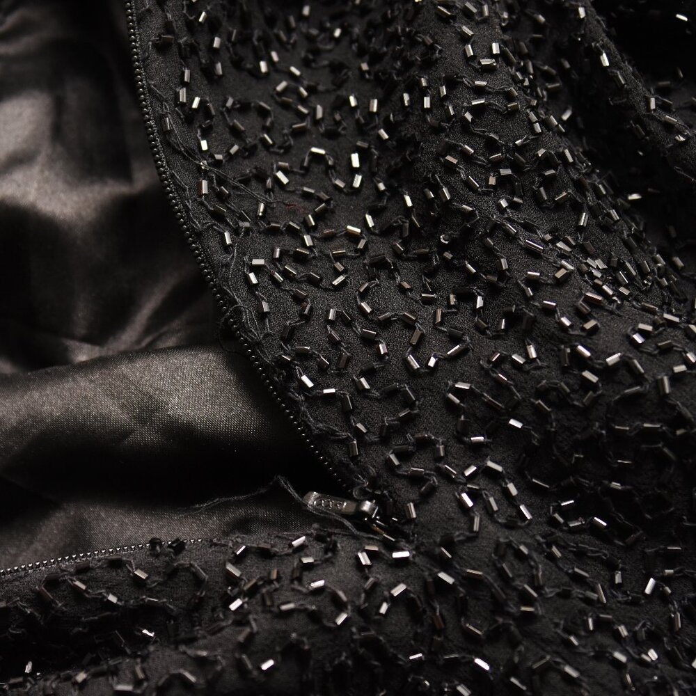 SOLD ON EBAY Scala Black Hand-Beaded Silk Formal Prom Dress Small - Picture 16 of 16